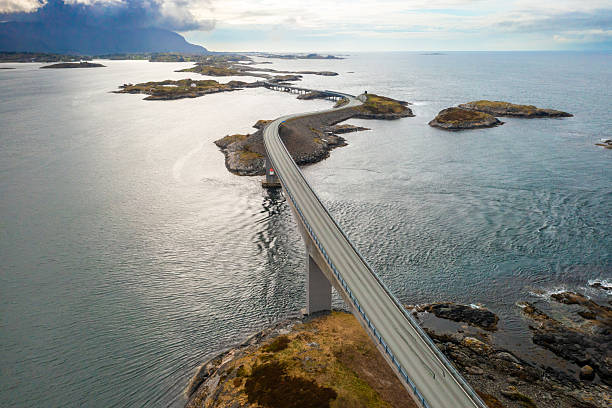 istock Atlantic ocean road with impressive span across islands in sea 2244768786
