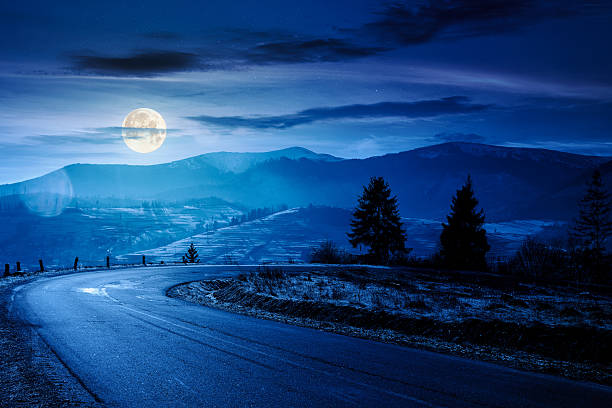 istock country road in mountains at night 2244771449