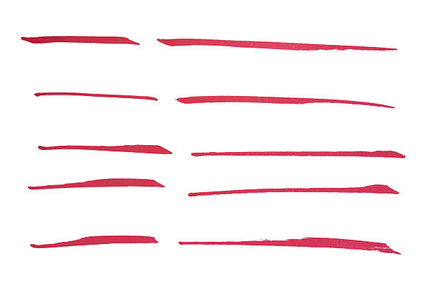 istock Set of hand drawn red marker line design element 2244772008