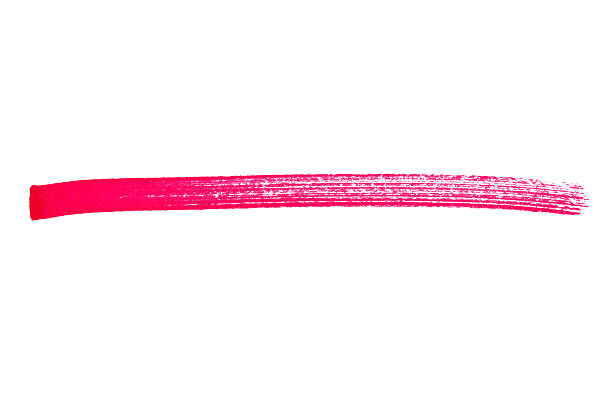 istock Red marker brush stroke single line isolated 2244772469