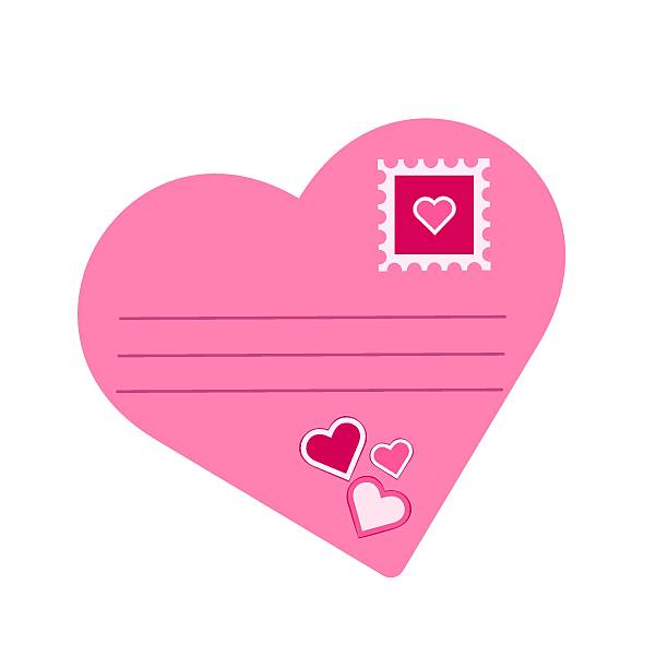 istock Pink frame and postage stamp frame. Heart-shaped stamps for postcards, cards, and letters. Vintage stamps with a jagged, wavy edge for posters, banners, badges, and stickers. 2244777425