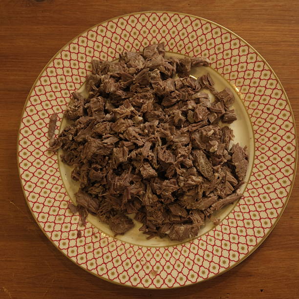 istock Boiled cooked meat cut and prepared for cooking soup 2244783563