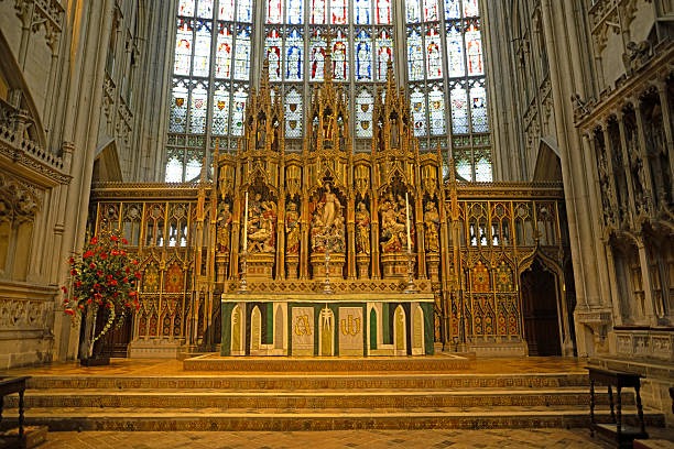 The High Alter, at Gloucester Cathedral, Gloucester, Gloucestershire, England, is magnificient, on Friday, 31st October, 2025.
