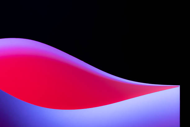istock Abstract background showing curved lines creating dynamic shapes and shadows 2244789383
