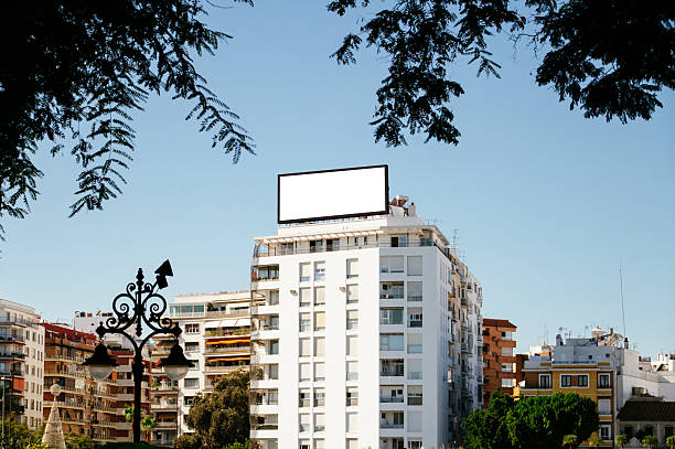 istock Blank billboard on top of a building 2244793276