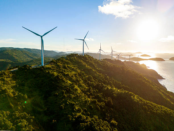 istock Wind farm on top of mountain 2244797191