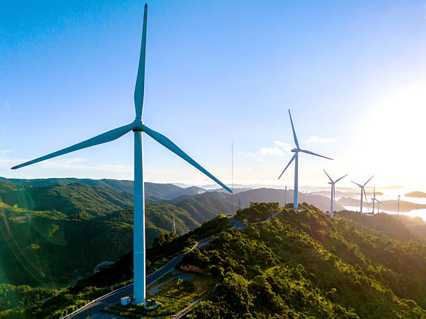 istock Wind farm on top of mountain 2244797198