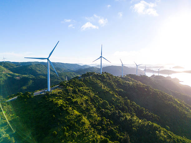 istock Wind farm on top of mountain 2244797667