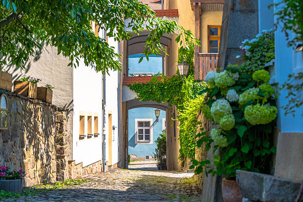 historical architecture of Bautzen town in Saxony region in Germany