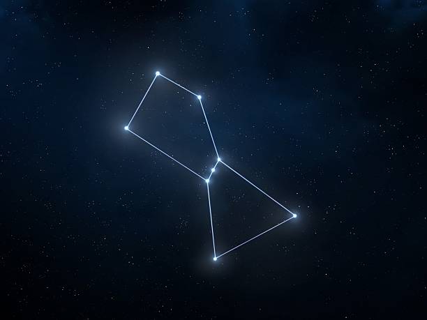 istock Orion constellation in the night sky. Mythological symbols. 2244805715