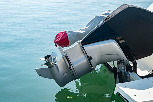 istock Boat Outboard Motors Above Water 2244808000