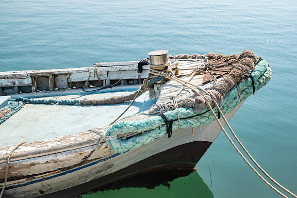 istock Vintage Rustic Fishing Boat Bow Detail 2244808678