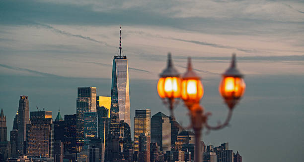 istock Lover Manhattan with One World Trade Centre at dusk 2244827419