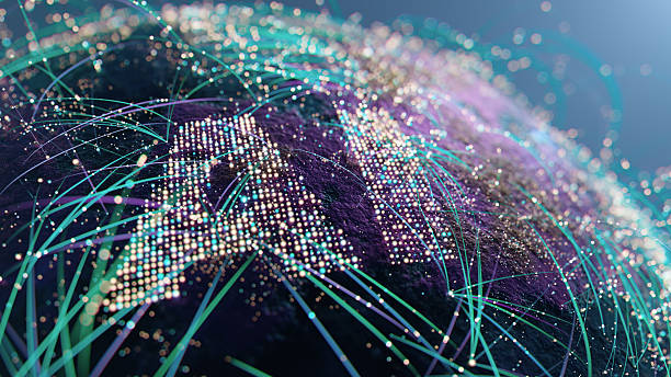 istock Global Digital Network With Neon Data Lines Over a Purple Globe 2244834411