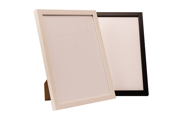 istock Black and white empty photo frame isolated on white background. 2244836825