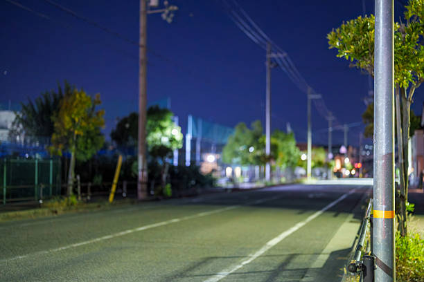 Streetlights Illuminating a Silent Lane