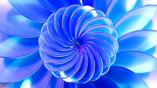 istock Glass shapes with colorful reflections composition. 3d rendering 2244843646