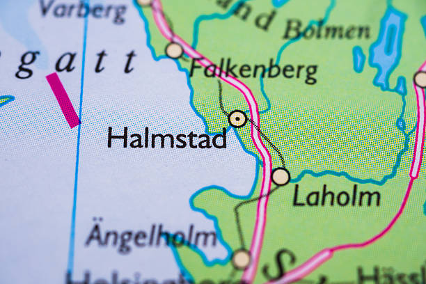 world map of europe denmark country in close up