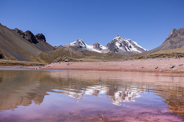 The seven Ausangate lagoons are the destination of a tour in the Cusco region of Peru, which includes the lagoons of Pucacocha, Patacocha, Alqacocha, Qomercocha, Orqo Otorongo, China Otorongo, and Azul Cocha. This hiking circuit is known for its colorful waters and the Andean landscape surrounding the imposing Ausangate snow-capped mountain.The names of the lagoons are:Pucacocha: (red lagoon)Patacocha: (shore lagoon)Alqacocha: (mixed water lagoon)Qomercocha: (green lagoon)Orqo Otorongo Cocha: (male otorongo lagoon)China Otorongo Cocha: (female otorongo lagoon)Azul Cocha: (blue lagoon)