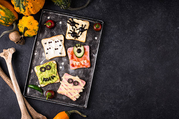 istock Halloween food for children, monsters toasts 2244868529