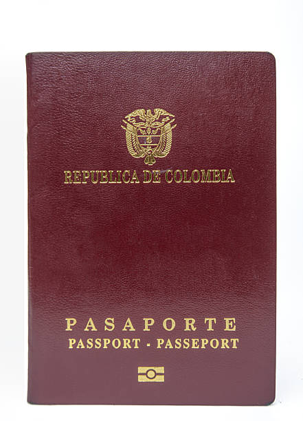 istock Colombian Passport on White Background 2244869680