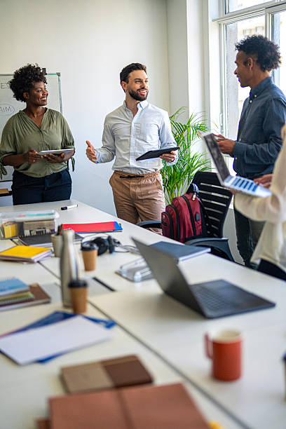istock Diverse group of colleagues brainstorming ideas for ongoing project. 2244871113