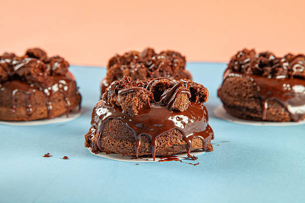 istock Chocolate cake brioche doughnuts gourmet hand made. 2244874036