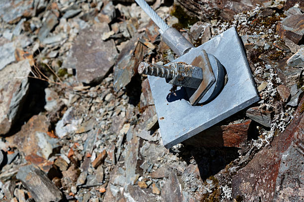 istock A large ground bolt or screw is attached to a cable 2244893637