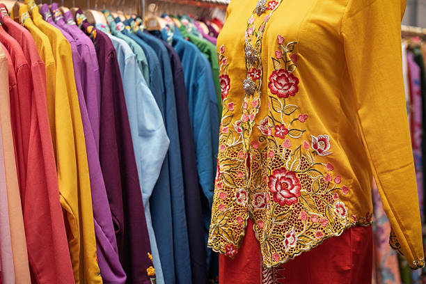istock Traditional Embroidered Kebaya Blouse on Mannequin 2244894804