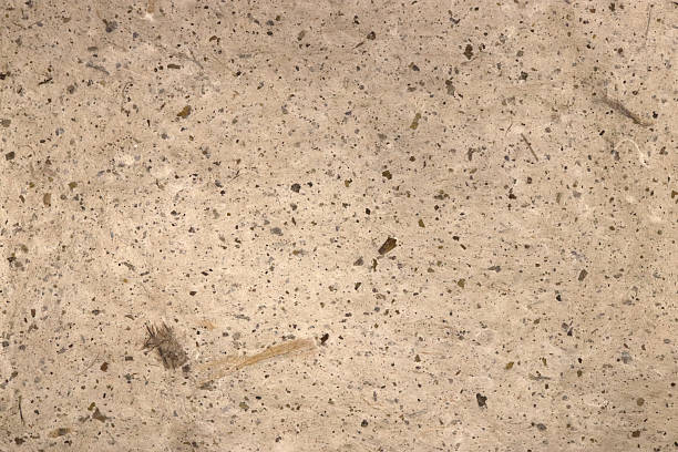 istock Close-up of a textured, speckled beige paper surface with small debris. 2244895270