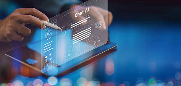 istock Businessman using chat AI on laptop for information and productivity assistance. Everyday work with artificial intelligence smart technology concept. 2244898333