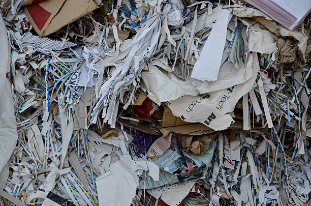 istock Close-up of shredded paper and documents for recycling facility 2244906182