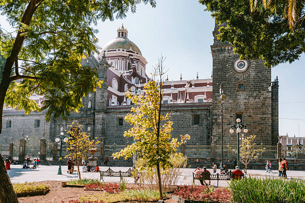 istock Puebla, Mexico, Old Town with Cathedral 2244907811