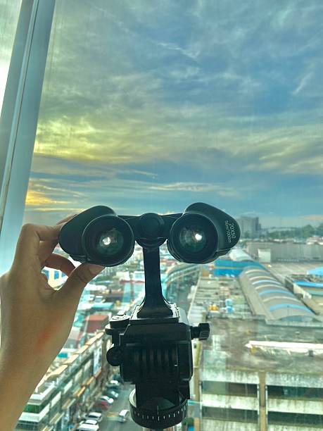 City View Through a Telescope from Above
