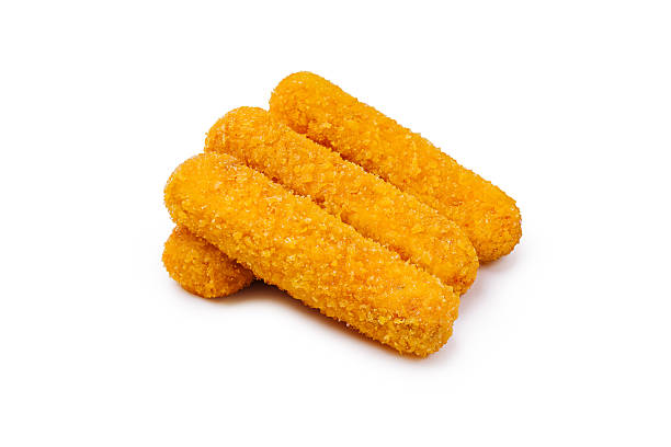 istock Delicious golden cheese sticks served on a plain background 2244918720