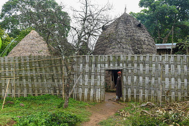 Dorze, Ethiopia - 17 August 2025: view at Dorze village in Ethiopia