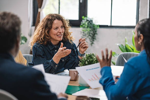 istock Team meeting with engaged discussion and ideas 2244933589