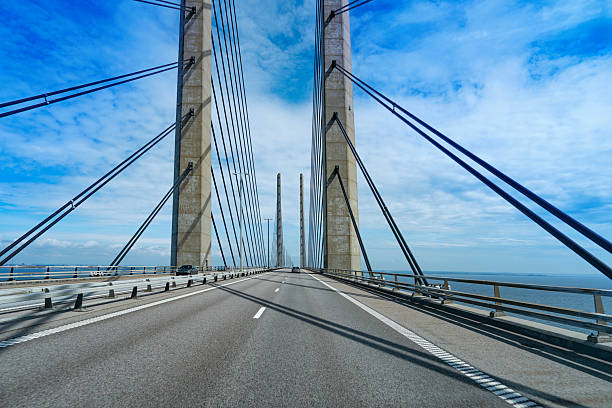 istock Oresund Bridge road view connecting Denmark and Sweden 2244935568