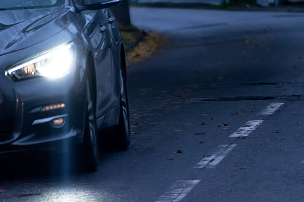 istock Traffic and blurred road, view from inside a car for background and concept 2244936252