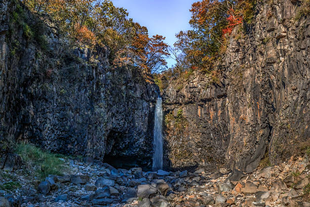 istock Waterfall scenery in the autumn mountain forest 2244939107