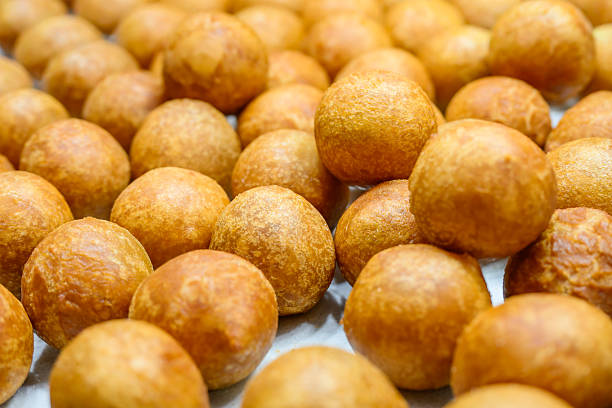 istock Round, golden, well-cooked glutinous rice buns 2244939119