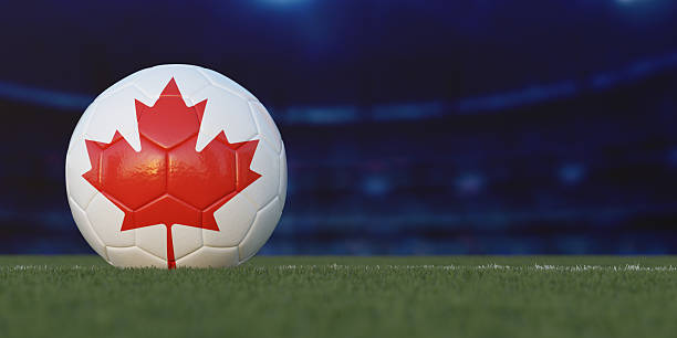 istock Canada Flag Design on a Football 2244940772