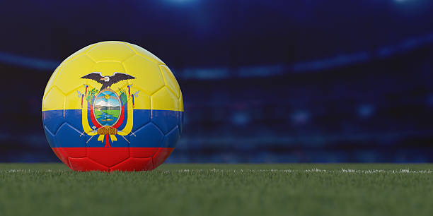 Ecuador Flag Design on a Football