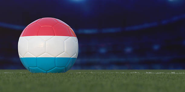 istock Luxembourg Flag Design on a Football 2244940915