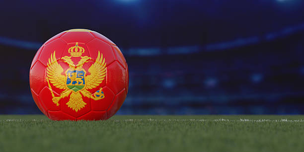 istock Montenegro Flag Design on a Football 2244940932