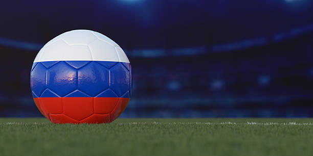 istock Russia Flag Design on a Football 2244941010
