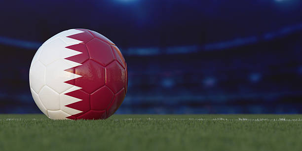 Qatar Flag Design on a Football