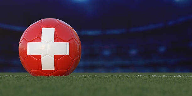 istock Switzerland Flag Design on a Football 2244941046