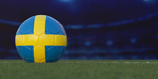 istock Sweden Flag Design on a Football 2244941047