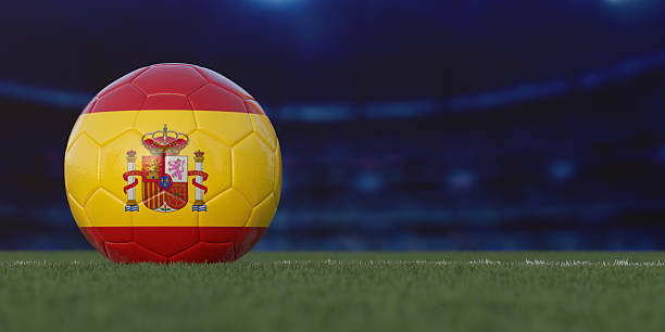 istock Spain Flag Design on a Football 2244941052